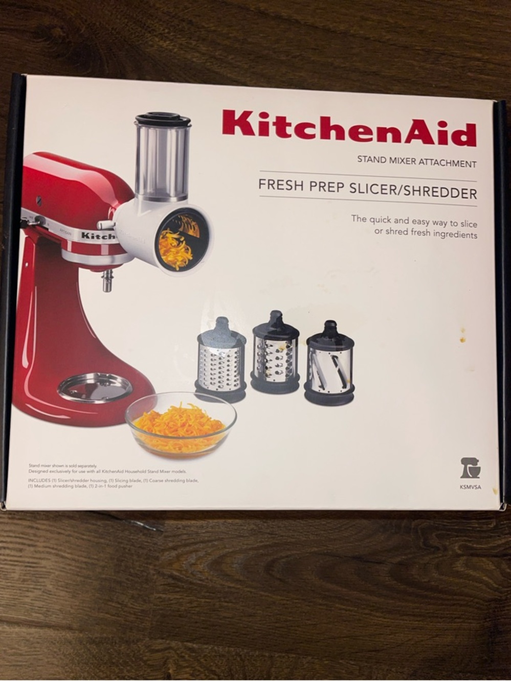 KitchenAid Red Fresh Prep Slicer & Shredder Stand Mixer Attachment